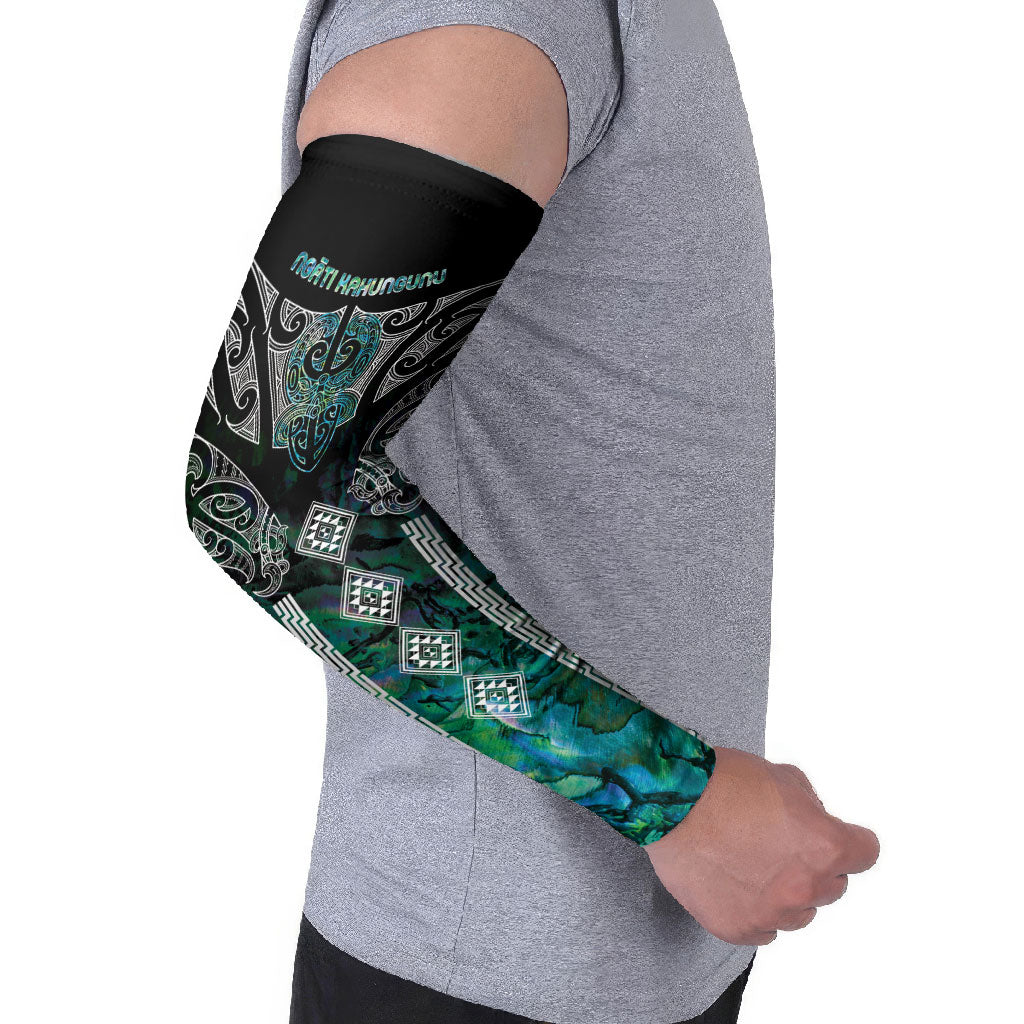 Aotearoa Maori Iwi Heritage Arm Sleeves Ngati Kahungunu Paua Shell Turquoise