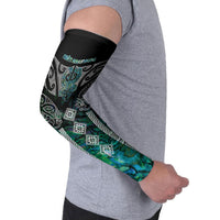 Aotearoa Maori Iwi Heritage Arm Sleeves Ngati Kahungunu Paua Shell Turquoise