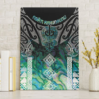 Aotearoa Maori Iwi Heritage Canvas Wall Art Ngati Kahungunu Paua Shell Turquoise