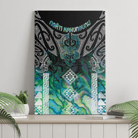 Aotearoa Maori Iwi Heritage Canvas Wall Art Ngati Kahungunu Paua Shell Turquoise