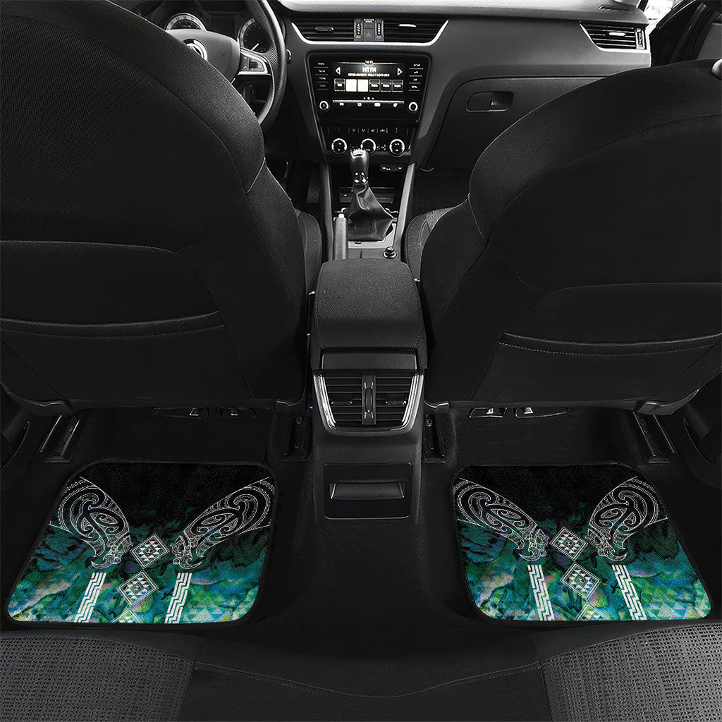 Aotearoa Maori Iwi Heritage Car Mats Ngati Kahungunu Paua Shell Turquoise