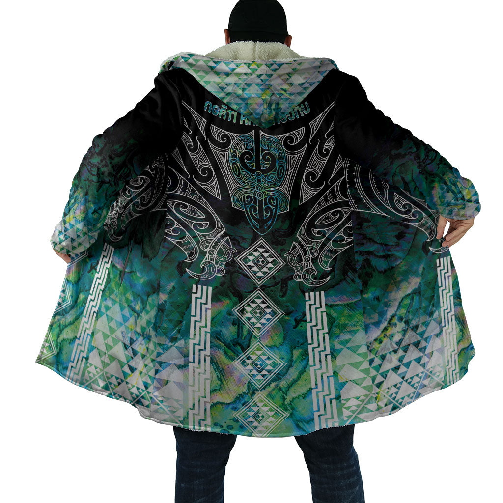 Aotearoa Maori Iwi Heritage Cloak Ngati Kahungunu Paua Shell Turquoise