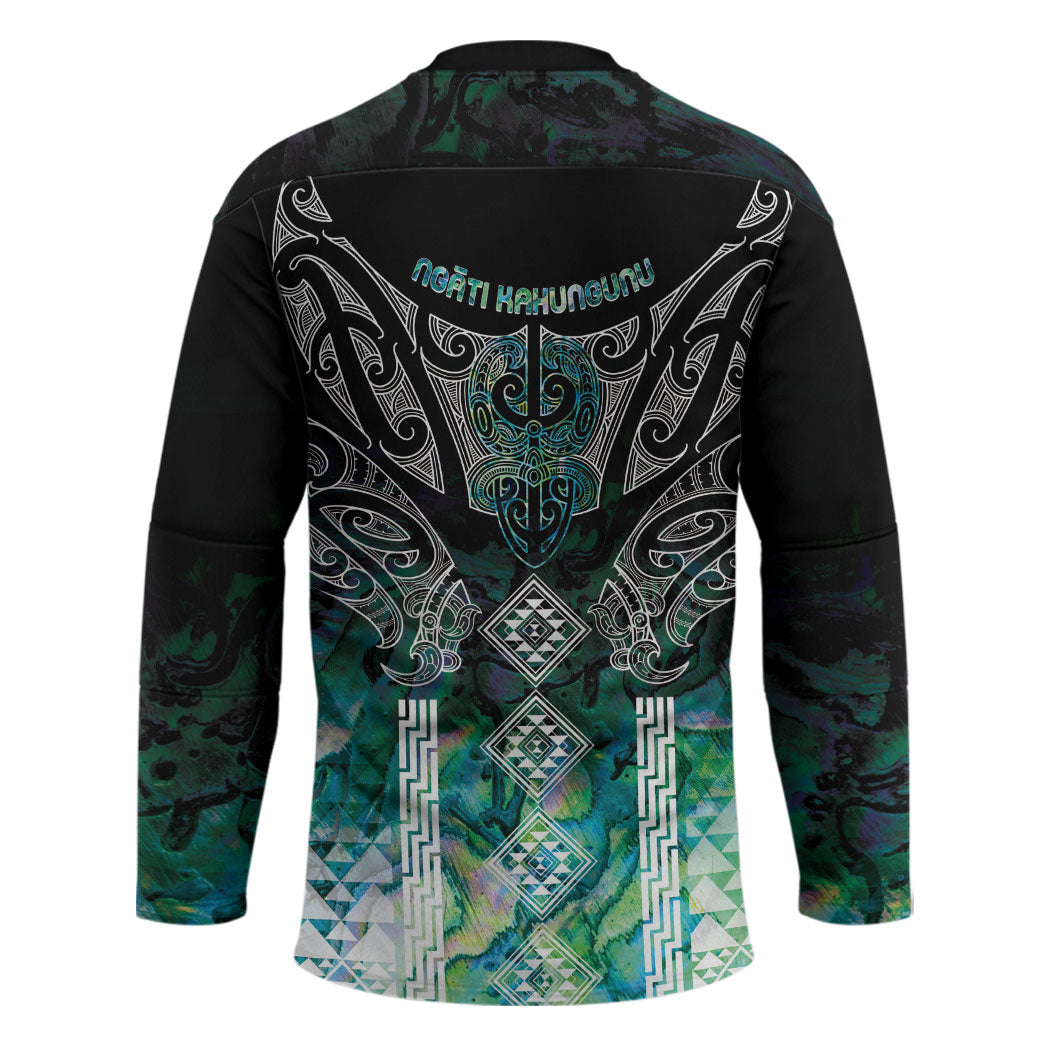 Aotearoa Maori Iwi Heritage Hockey Jersey Ngati Kahungunu Paua Shell Turquoise