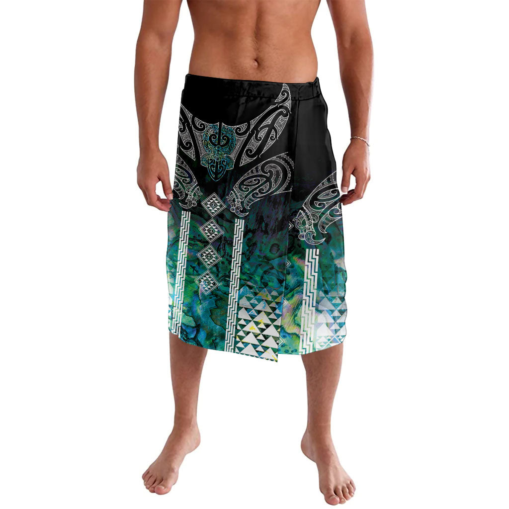 Aotearoa Maori Iwi Heritage Lavalava Ngati Kahungunu Paua Shell Turquoise