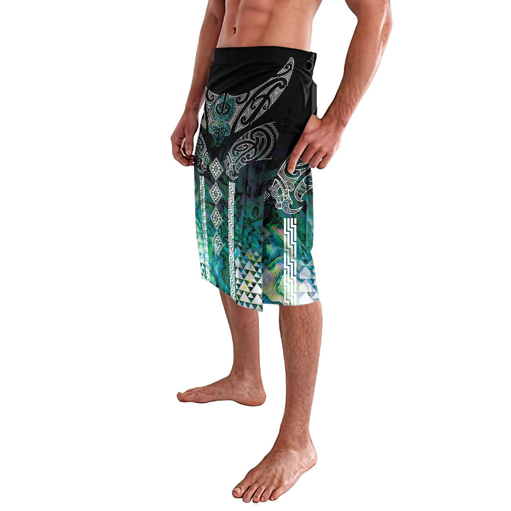 Aotearoa Maori Iwi Heritage Lavalava Ngati Kahungunu Paua Shell Turquoise