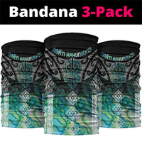 Aotearoa Maori Iwi Heritage Neck Gaiter Ngati Kahungunu Paua Shell Turquoise