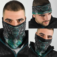 Aotearoa Maori Iwi Heritage Neck Gaiter Ngati Kahungunu Paua Shell Turquoise