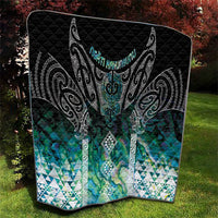 Aotearoa Maori Iwi Heritage Quilt Ngati Kahungunu Paua Shell Turquoise