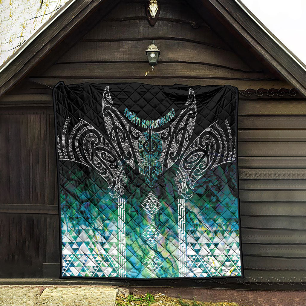 Aotearoa Maori Iwi Heritage Quilt Ngati Kahungunu Paua Shell Turquoise