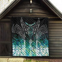 Aotearoa Maori Iwi Heritage Quilt Ngati Kahungunu Paua Shell Turquoise