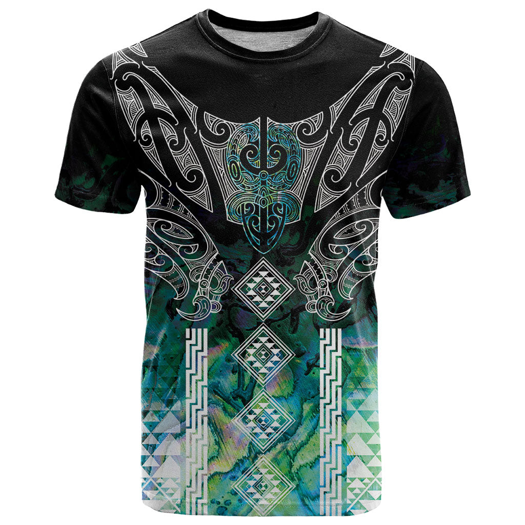 Aotearoa Maori Iwi Heritage T Shirt Ngati Kahungunu Paua Shell Turquoise