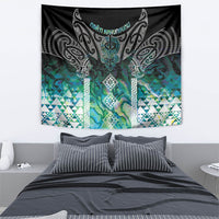 Aotearoa Maori Iwi Heritage Tapestry Ngati Kahungunu Paua Shell Turquoise
