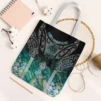 Aotearoa Maori Iwi Heritage Tote Bag Ngati Kahungunu Paua Shell Turquoise