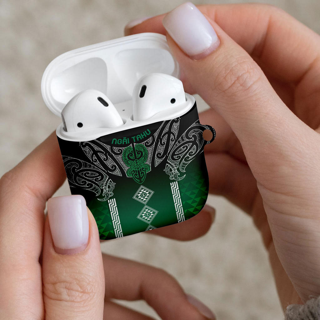 Aotearoa Maori Iwi Heritage AirPods Case Ngai Tahu Pounamu Green