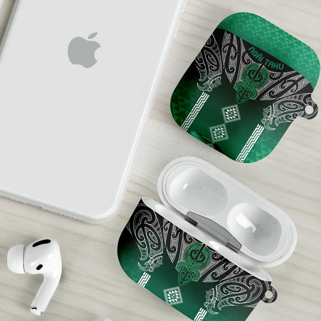 Aotearoa Maori Iwi Heritage AirPods Case Ngai Tahu Pounamu Green