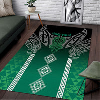 Aotearoa Maori Iwi Heritage Area Rug Ngai Tahu Pounamu Green