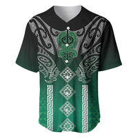 Aotearoa Maori Iwi Heritage Baseball Jersey Ngai Tahu Pounamu Green