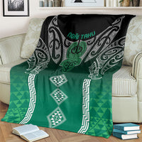 Aotearoa Maori Iwi Heritage Blanket Ngai Tahu Pounamu Green