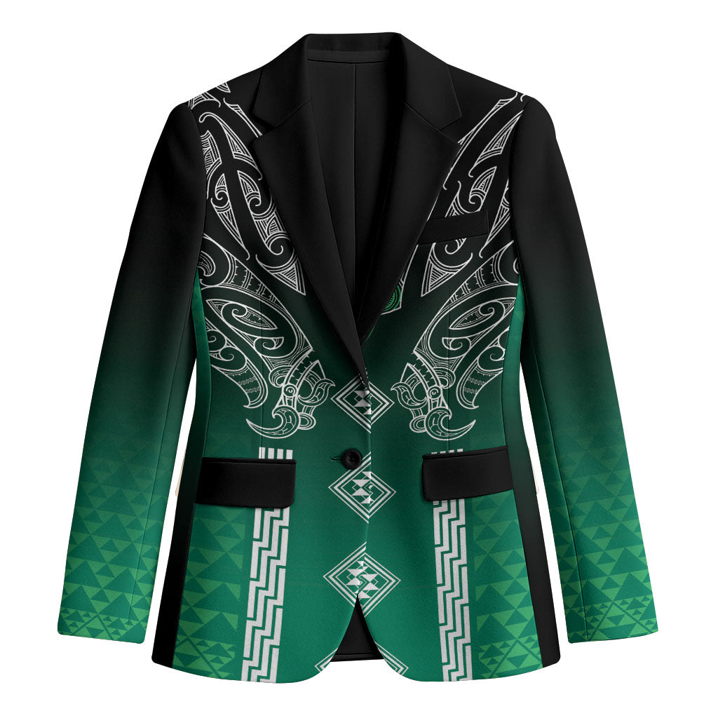 Aotearoa Maori Iwi Heritage Blazer Ngai Tahu Pounamu Green