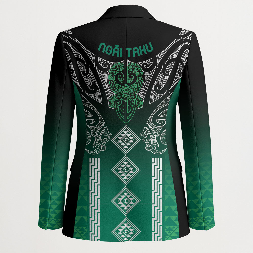 Aotearoa Maori Iwi Heritage Blazer Ngai Tahu Pounamu Green