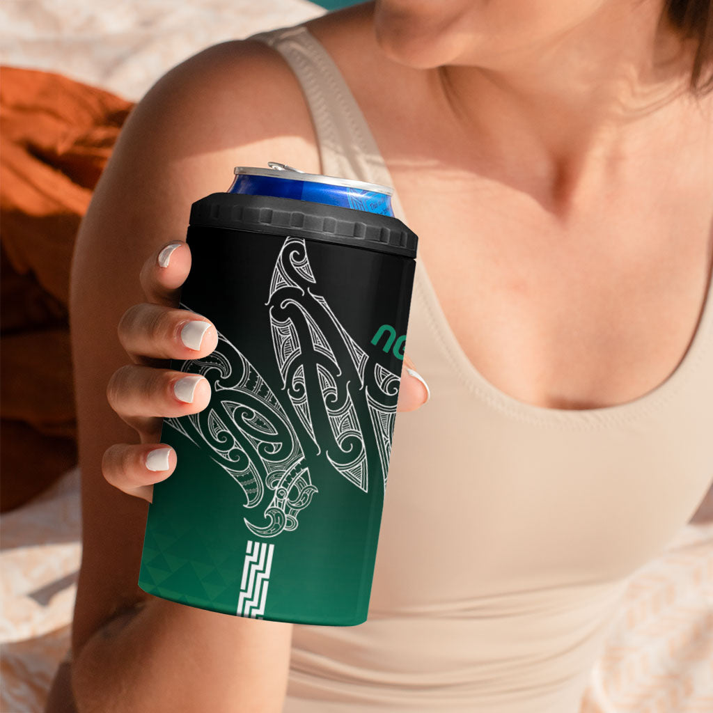 Aotearoa Maori Iwi Heritage 4 in 1 Can Cooler Tumbler Ngai Tahu Pounamu Green