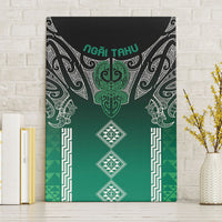 Aotearoa Maori Iwi Heritage Canvas Wall Art Ngai Tahu Pounamu Green