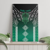 Aotearoa Maori Iwi Heritage Canvas Wall Art Ngai Tahu Pounamu Green