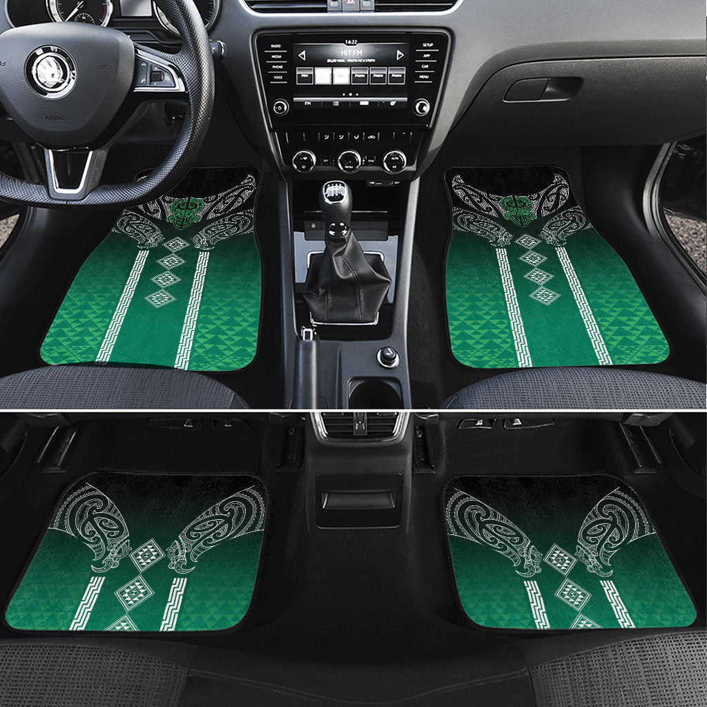 Aotearoa Maori Iwi Heritage Car Mats Ngai Tahu Pounamu Green