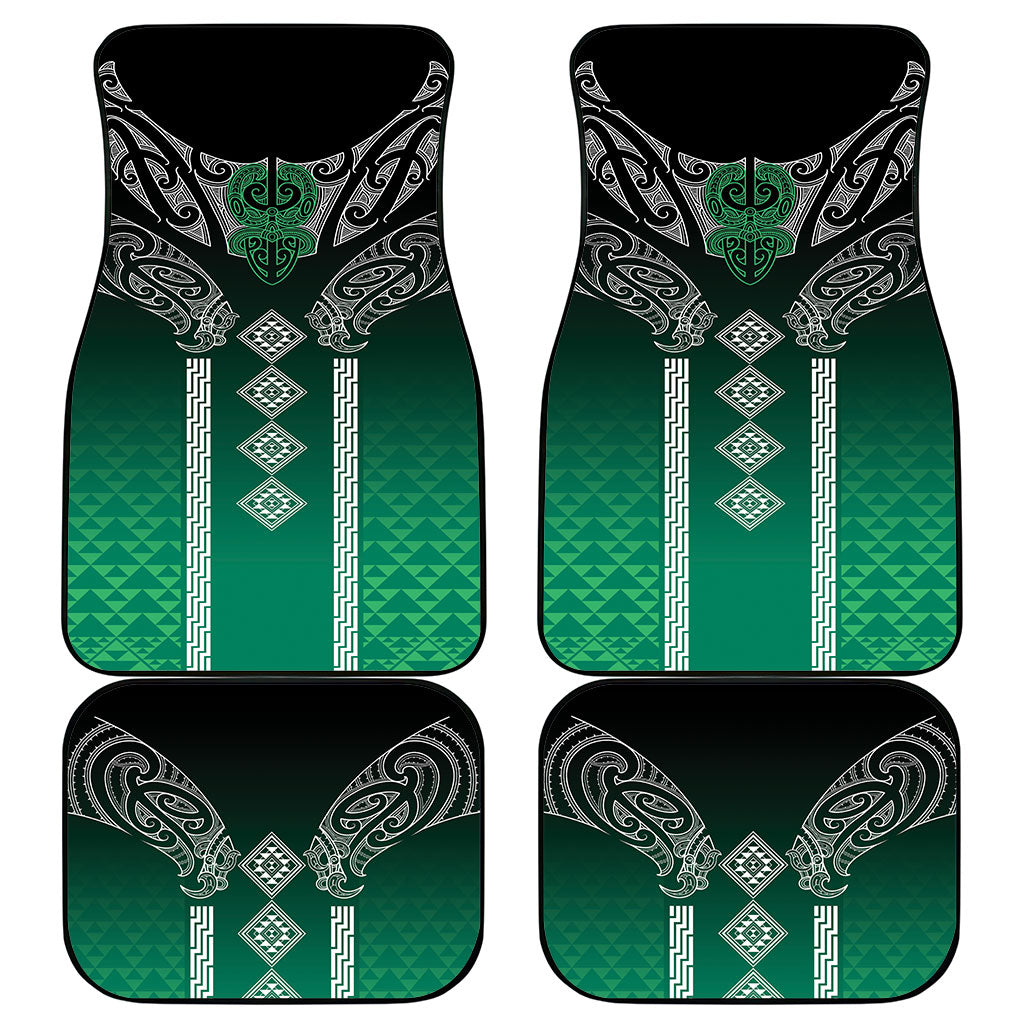 Aotearoa Maori Iwi Heritage Car Mats Ngai Tahu Pounamu Green