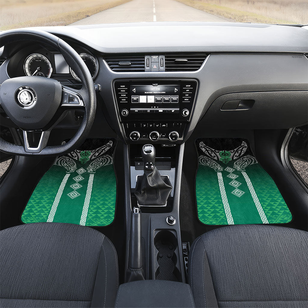 Aotearoa Maori Iwi Heritage Car Mats Ngai Tahu Pounamu Green