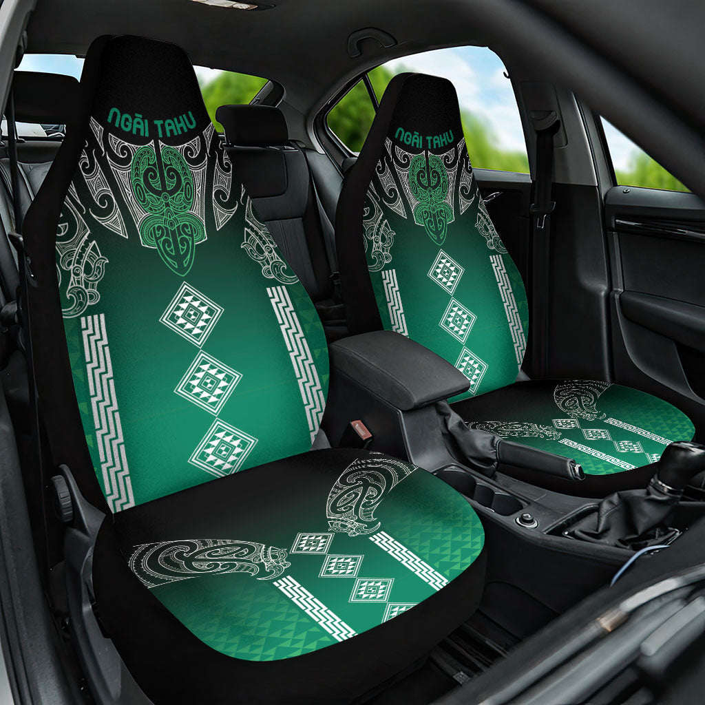 Aotearoa Maori Iwi Heritage Car Seat Cover Ngai Tahu Pounamu Green LT7 One Size Jade Green - Polynesian Pride