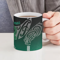 Aotearoa Maori Iwi Heritage Ceramic Mug Ngai Tahu Pounamu Green