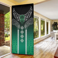 Aotearoa Maori Iwi Heritage Door Cover Ngai Tahu Pounamu Green