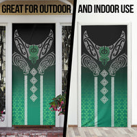 Aotearoa Maori Iwi Heritage Door Cover Ngai Tahu Pounamu Green