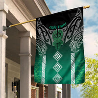 Aotearoa Maori Iwi Heritage Garden Flag Ngai Tahu Pounamu Green