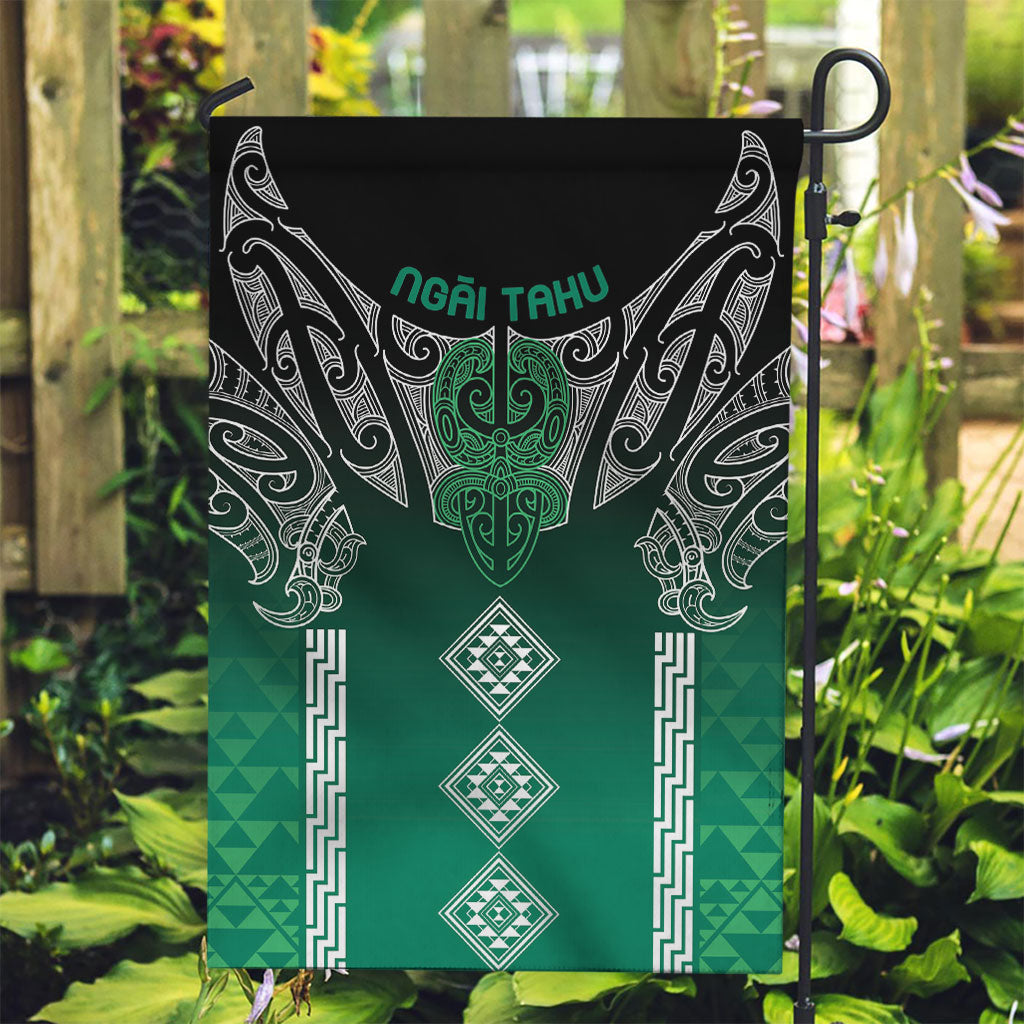 Aotearoa Maori Iwi Heritage Garden Flag Ngai Tahu Pounamu Green