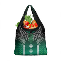 Aotearoa Maori Iwi Heritage Grocery Bag Ngai Tahu Pounamu Green