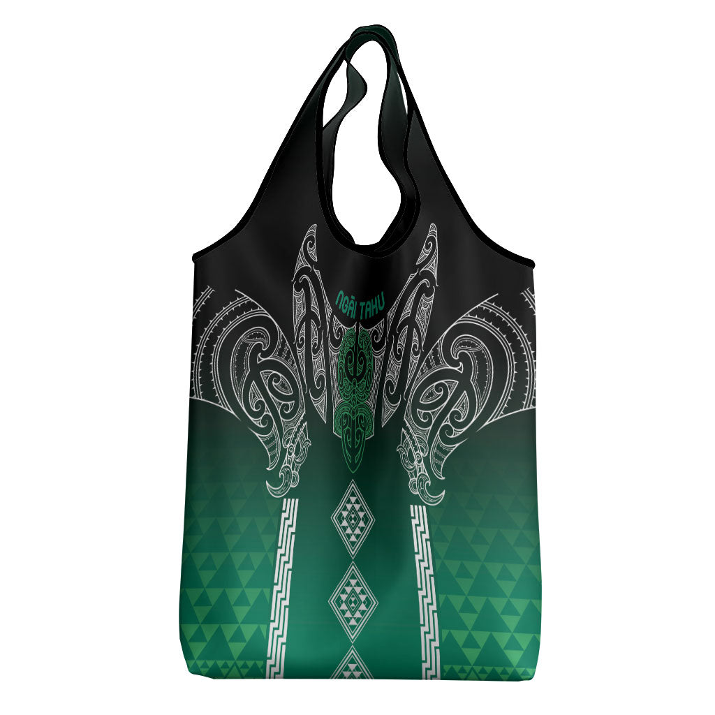Aotearoa Maori Iwi Heritage Grocery Bag Ngai Tahu Pounamu Green