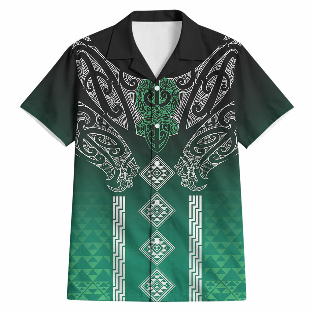 Aotearoa Maori Iwi Heritage Hawaiian Shirt Ngai Tahu Pounamu Green