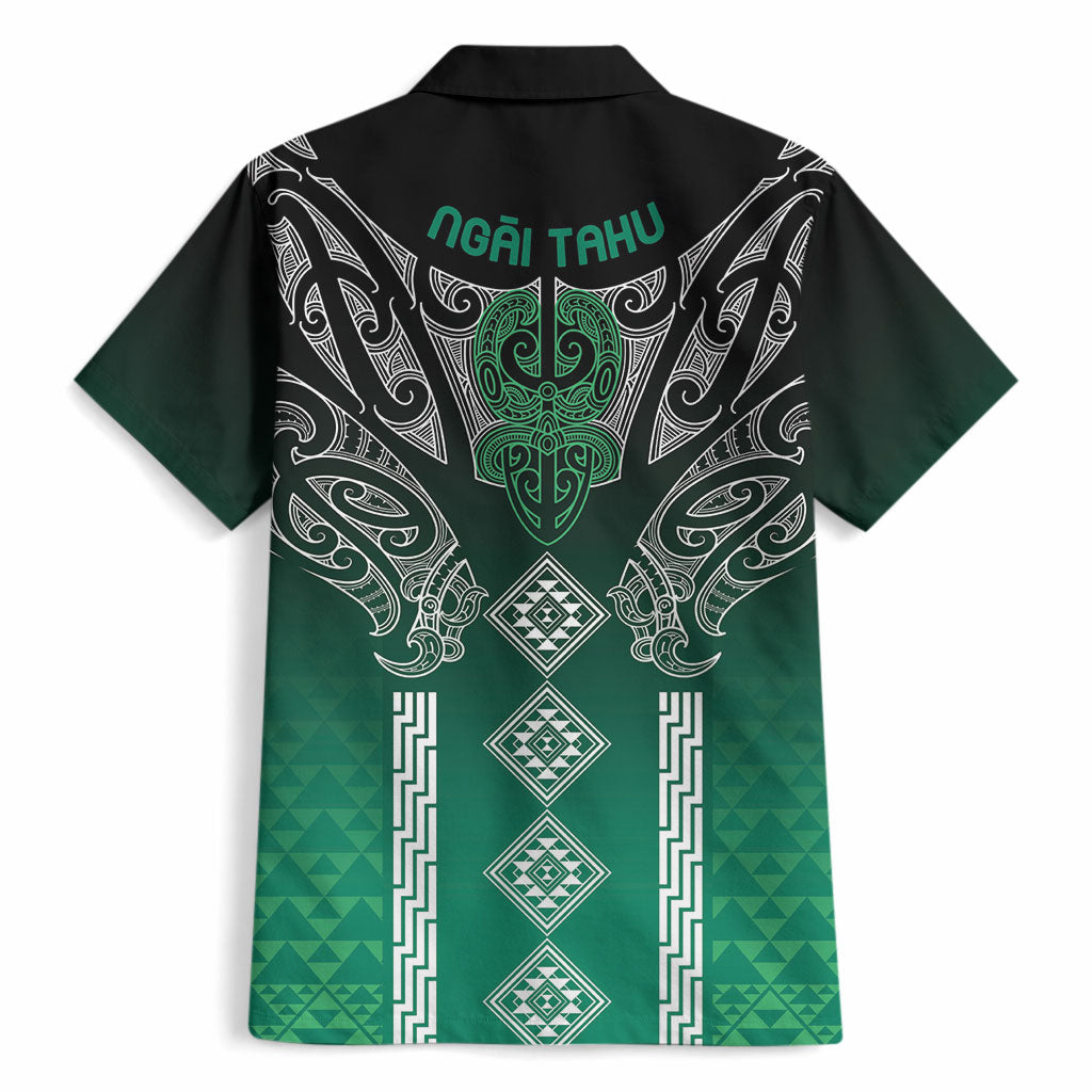Aotearoa Maori Iwi Heritage Hawaiian Shirt Ngai Tahu Pounamu Green