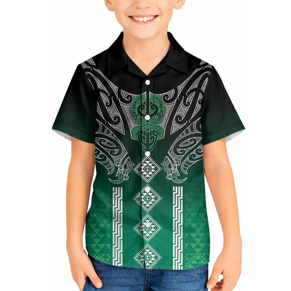 Aotearoa Maori Iwi Heritage Hawaiian Shirt Ngai Tahu Pounamu Green