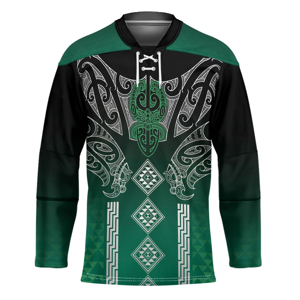 Aotearoa Maori Iwi Heritage Hockey Jersey Ngai Tahu Pounamu Green