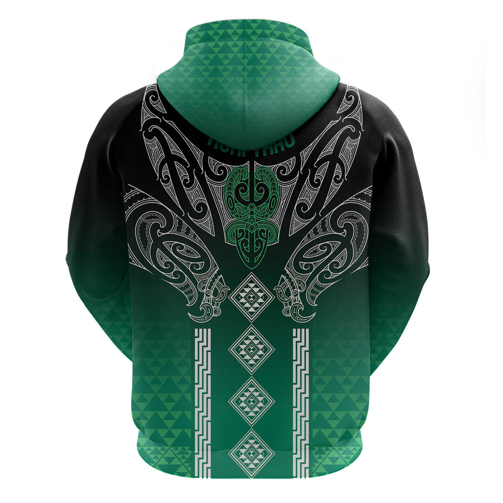 Aotearoa Maori Iwi Heritage Hoodie Ngai Tahu Pounamu Green