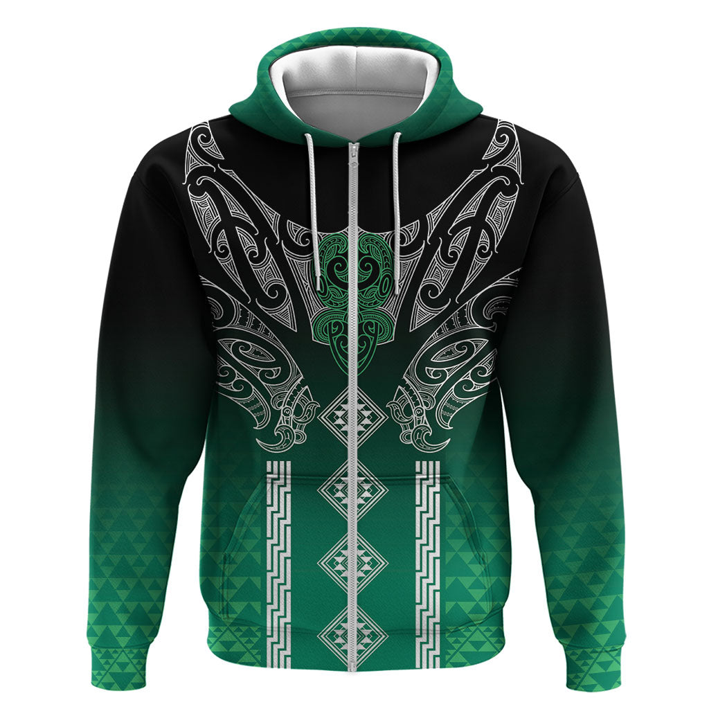 Aotearoa Maori Iwi Heritage Hoodie Ngai Tahu Pounamu Green