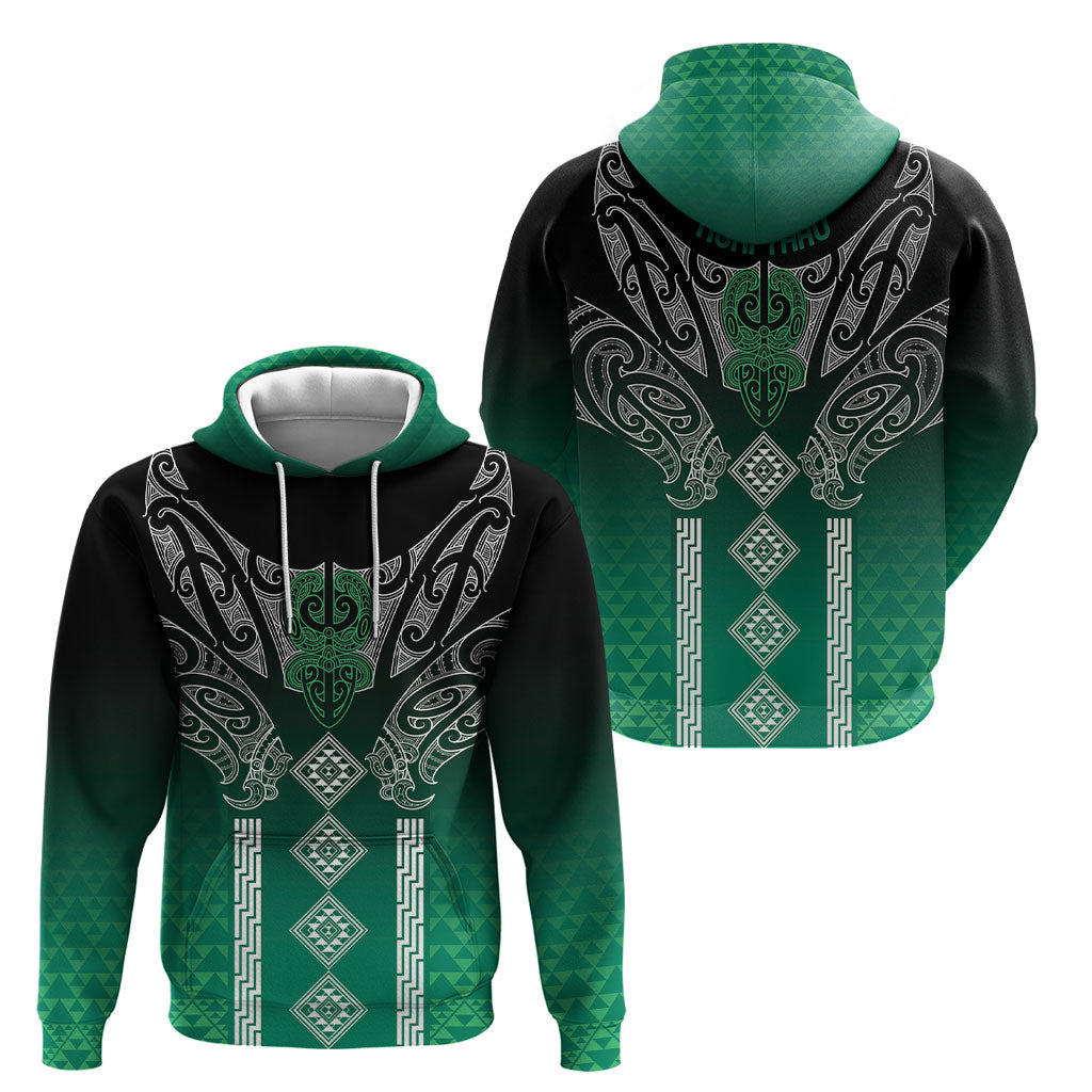 Aotearoa Maori Iwi Heritage Hoodie Ngai Tahu Pounamu Green