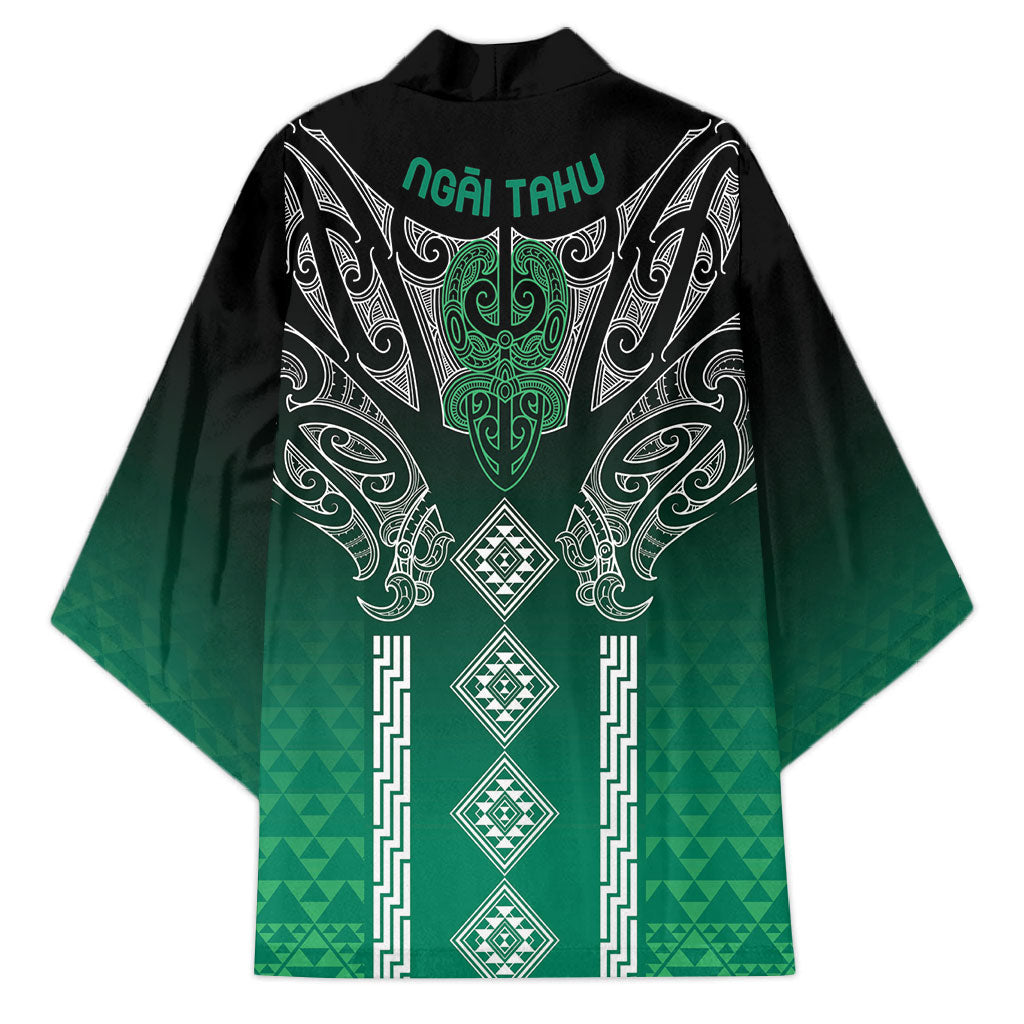Aotearoa Maori Iwi Heritage Kimono Ngai Tahu Pounamu Green
