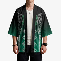 Aotearoa Maori Iwi Heritage Kimono Ngai Tahu Pounamu Green