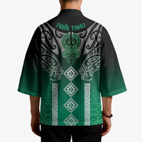 Aotearoa Maori Iwi Heritage Kimono Ngai Tahu Pounamu Green