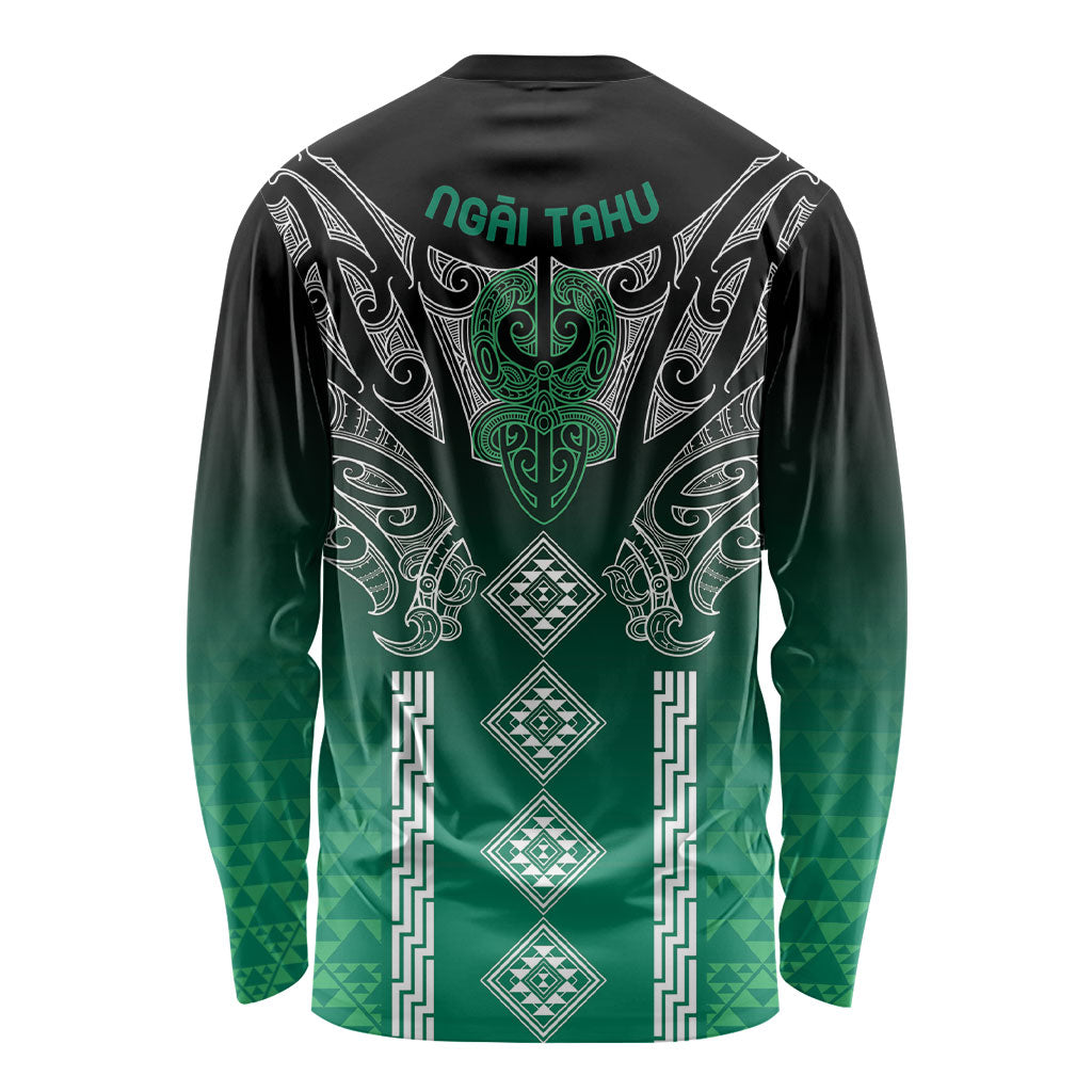 Aotearoa Maori Iwi Heritage Long Sleeve Shirt Ngai Tahu Pounamu Green