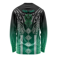 Aotearoa Maori Iwi Heritage Long Sleeve Shirt Ngai Tahu Pounamu Green